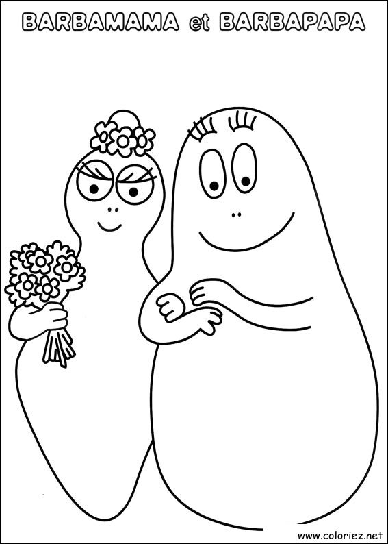 Coloriage de Barbapapa à imprimer