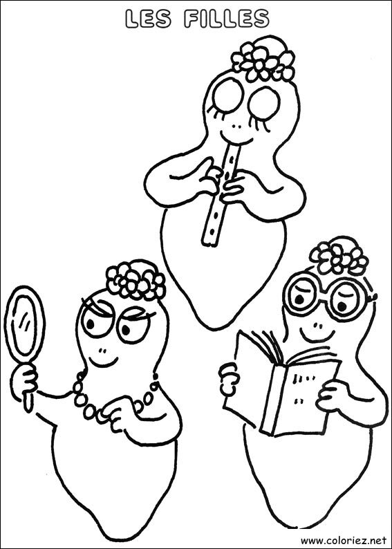 Coloriage de Barbapapa à imprimer