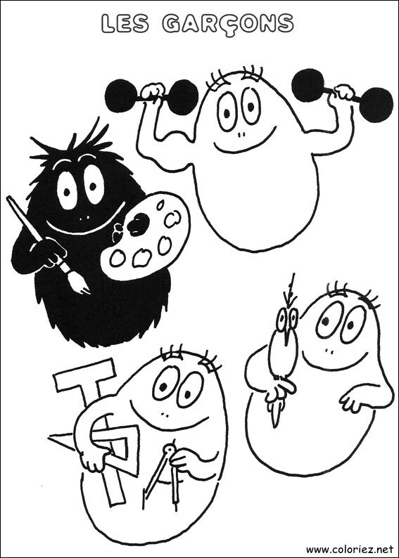 Coloriage de Barbapapa à imprimer