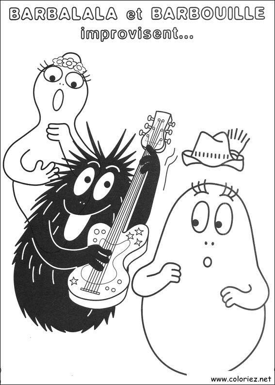 Coloriage de Barbapapa à imprimer