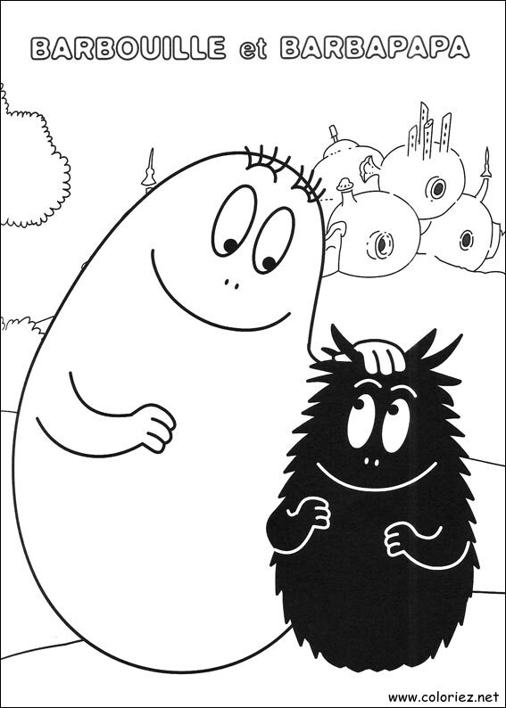Coloriage de Barbapapa à imprimer