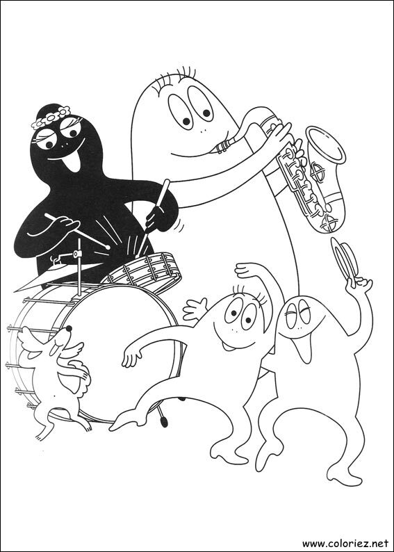 Coloriage de Barbapapa à imprimer