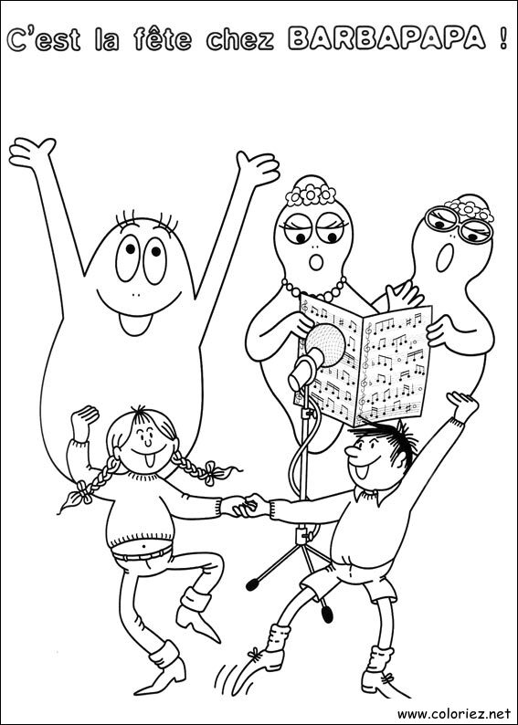 Coloriage de Barbapapa à imprimer