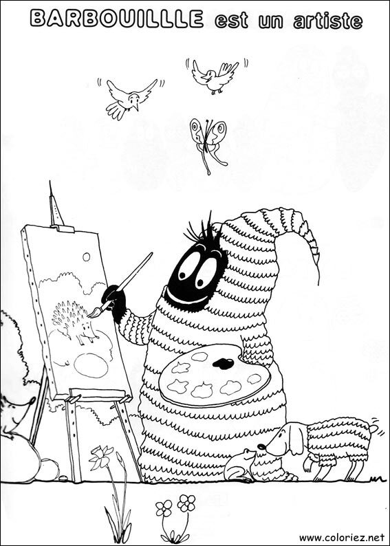 Coloriage de Barbapapa à imprimer