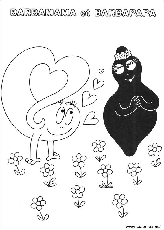 Coloriage de Barbapapa à imprimer