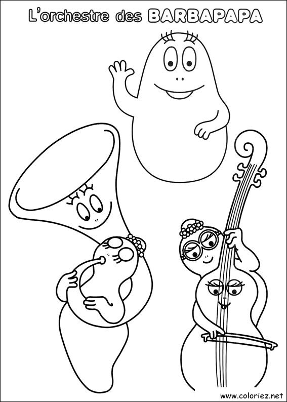 Coloriage de Barbapapa à imprimer