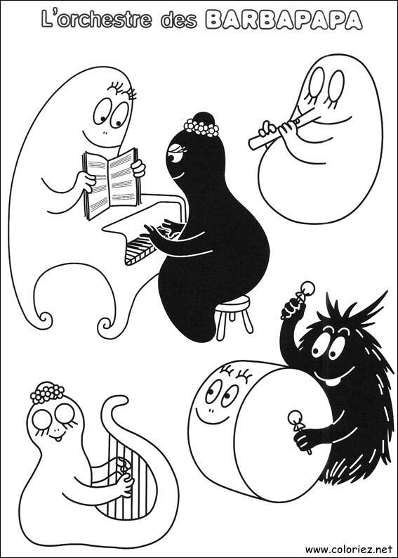 Coloriage de Barbapapa à imprimer