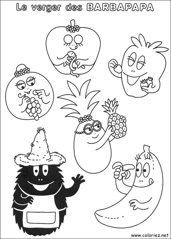 Coloriage de Barbapapa à imprimer