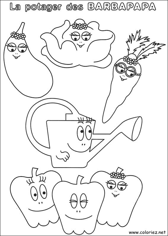 Coloriage de Barbapapa à imprimer
