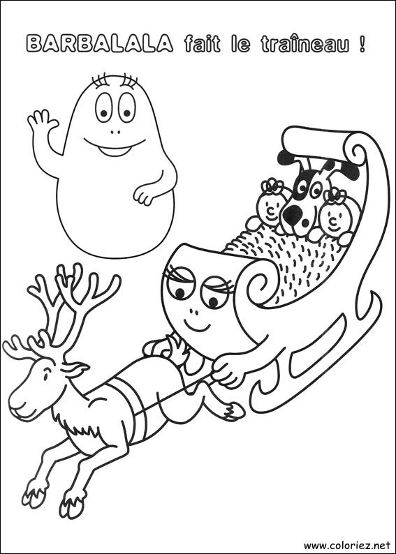 Coloriage de Barbapapa à imprimer