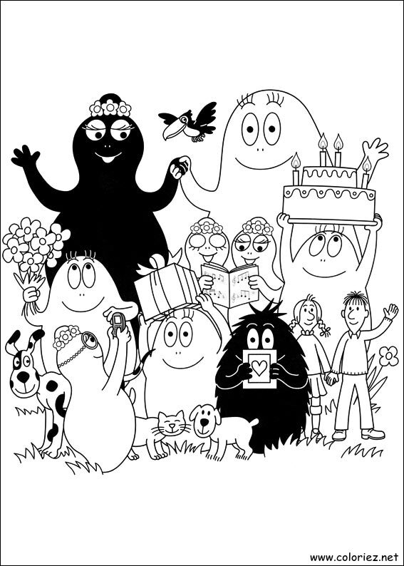 Coloriage de Barbapapa à imprimer