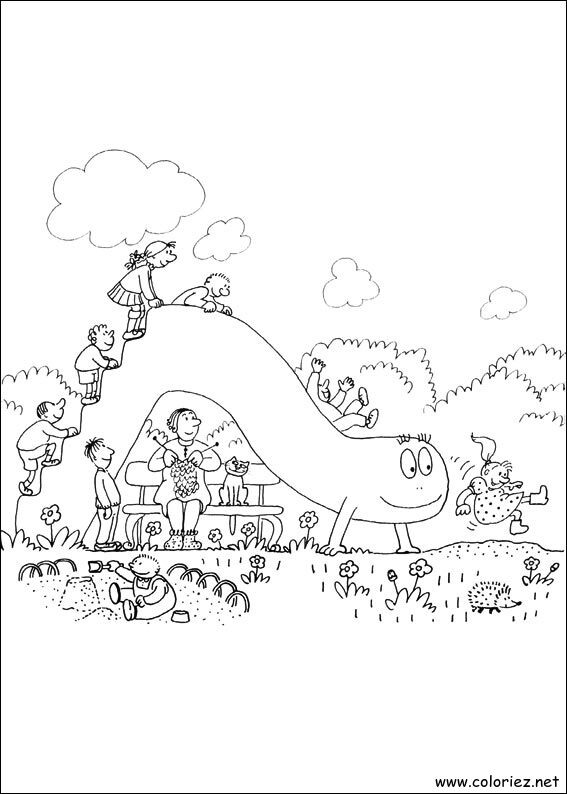 Coloriage de Barbapapa à imprimer
