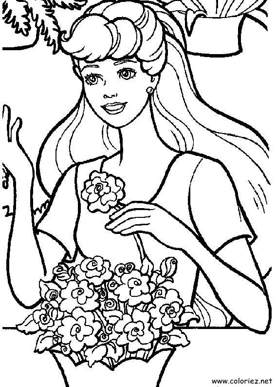 Coloriage de Barbie à imprimer !