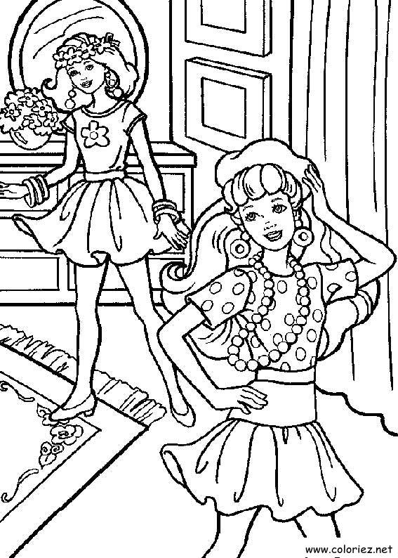 Coloriage de Barbie à imprimer !