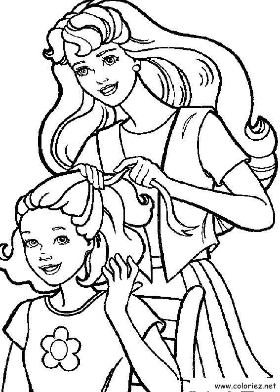 Coloriage de Barbie à imprimer !