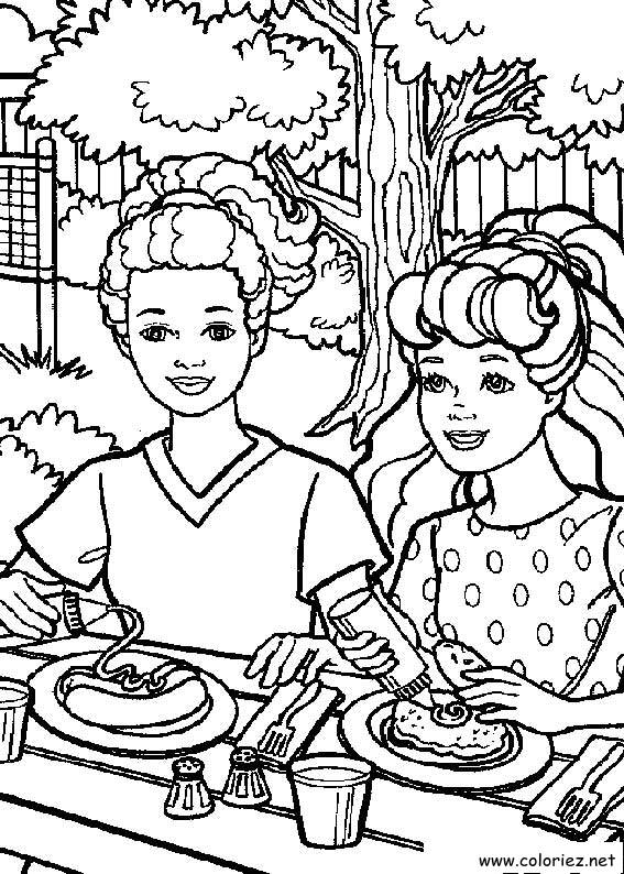 Coloriage de Barbie à imprimer !