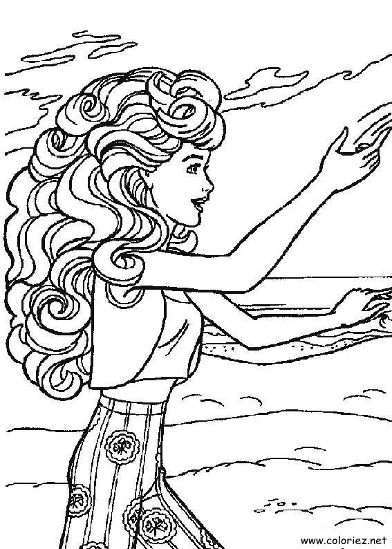 Coloriage de Barbie à imprimer !