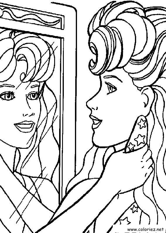 Coloriage de Barbie à imprimer !