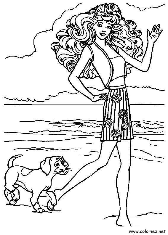 Coloriage de Barbie à imprimer !