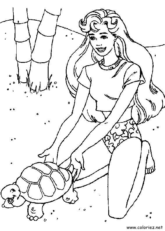 Coloriage de Barbie à imprimer !