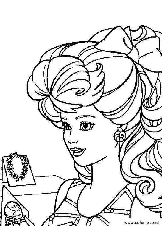 Coloriage de Barbie à imprimer !