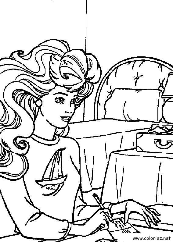 Coloriage de Barbie à imprimer !