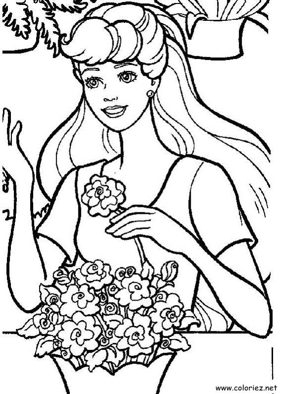 Coloriage de Barbie à imprimer !
