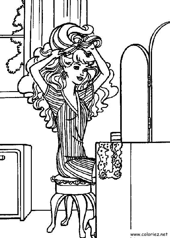 Coloriage de Barbie à imprimer !