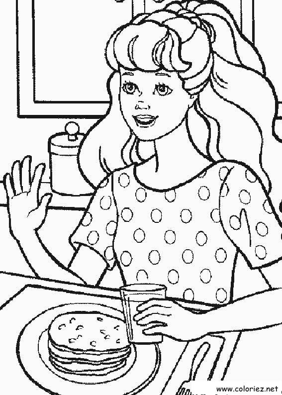 Coloriage de Barbie à imprimer !