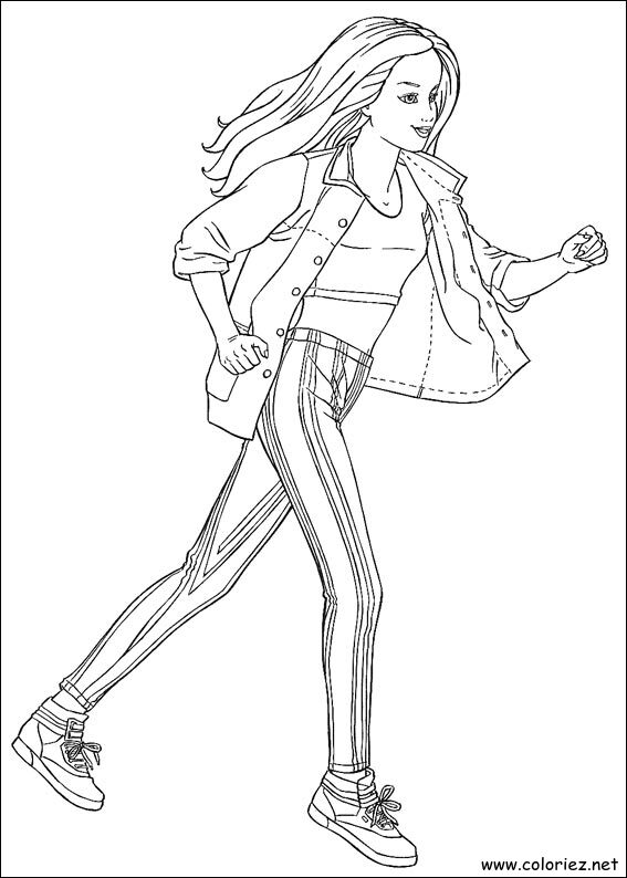 Coloriage de Barbie à imprimer !