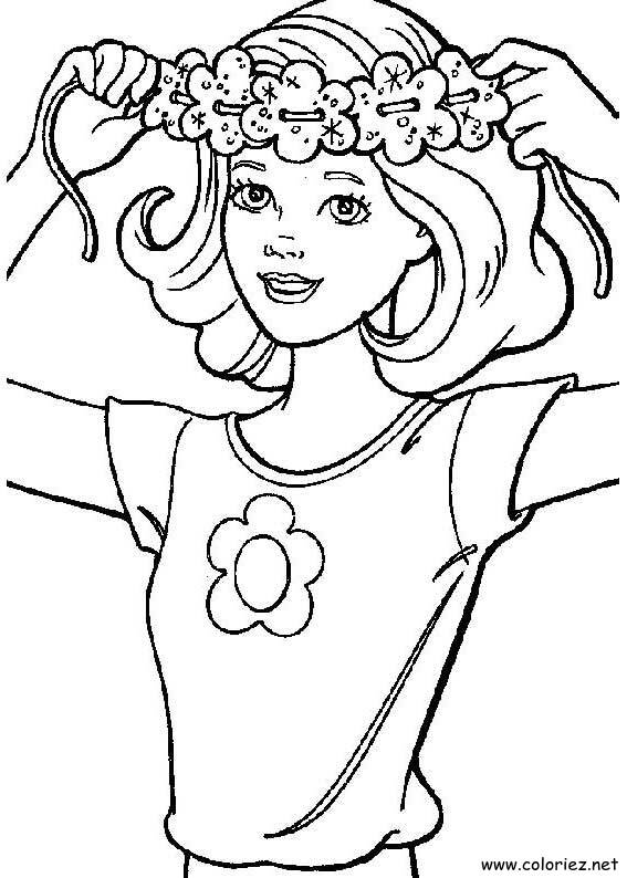Coloriage de Barbie à imprimer !