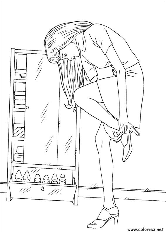 Coloriage de Barbie à imprimer !