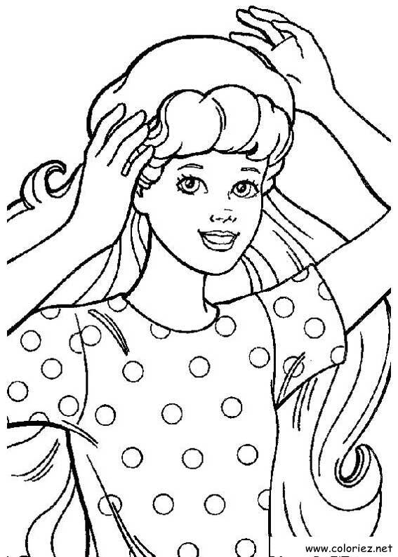 Coloriage de Barbie à imprimer !
