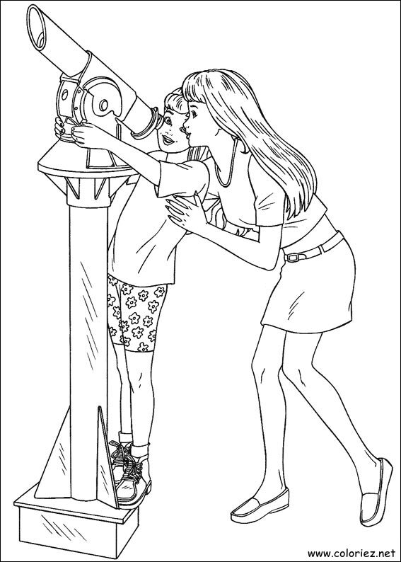 Coloriage de Barbie à imprimer !