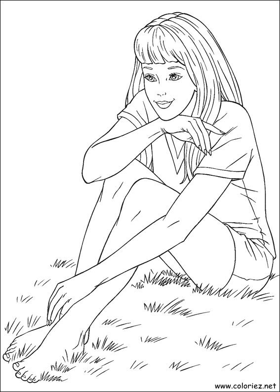 Coloriage de Barbie à imprimer !