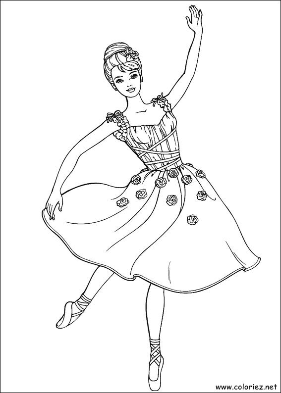 Coloriage de Barbie à imprimer !