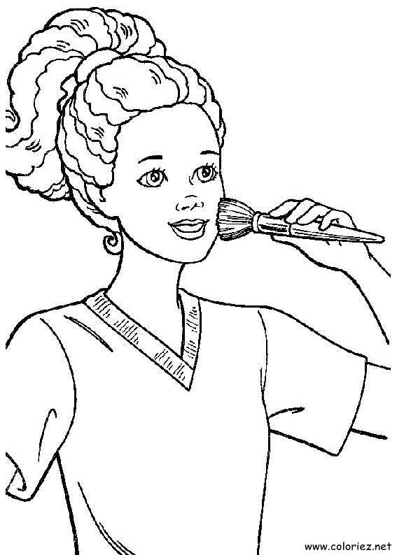 Coloriage de Barbie à imprimer !