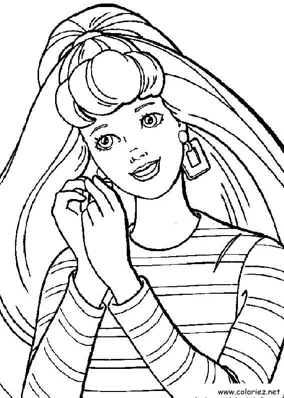 Coloriage de Barbie à imprimer !