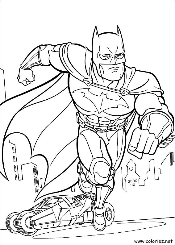 Coloriage de Batman à imprimer !
