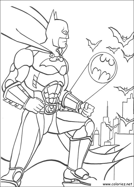 Coloriage de Batman à imprimer !