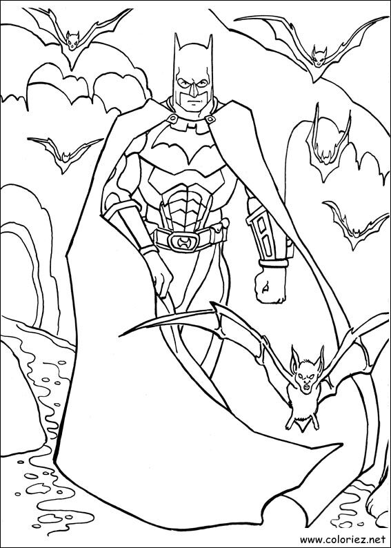 Coloriage de Batman à imprimer !