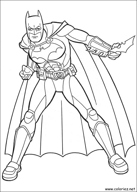 Coloriage de Batman à imprimer !