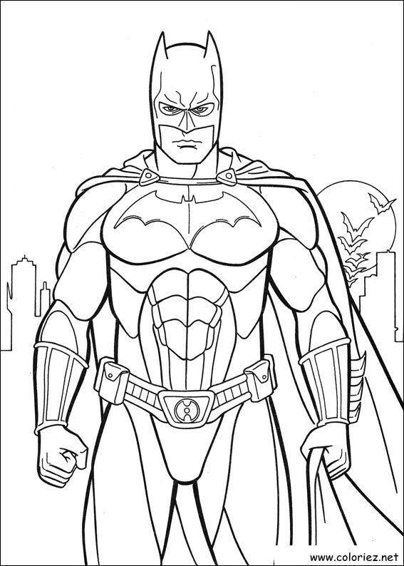 Coloriage de Batman à imprimer !