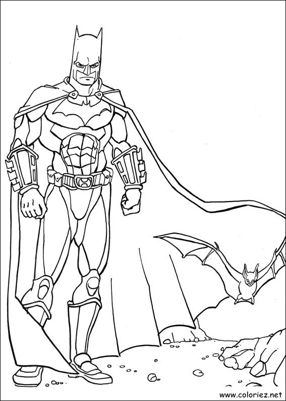 Coloriage de Batman à imprimer !
