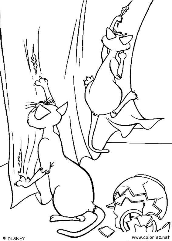 Coloriage de La Belle et le Clochard à imprimer