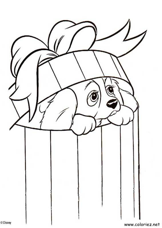 Coloriage de La Belle et le Clochard à imprimer