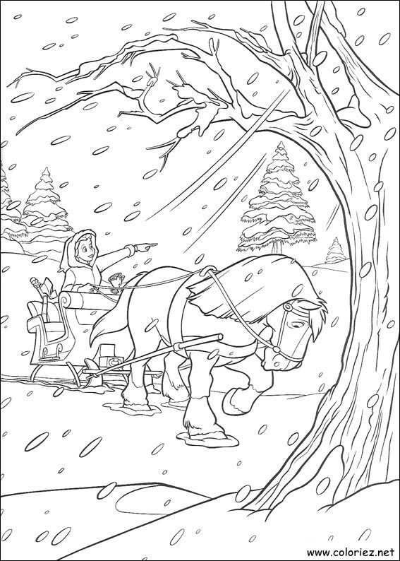 Coloriage de La Belle et la Bête à imprimer