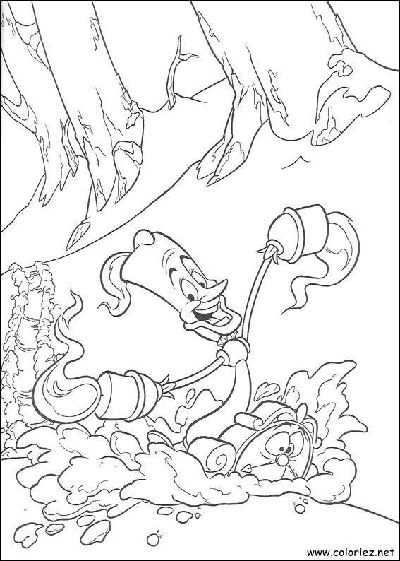 Coloriage de La Belle et la Bête à imprimer