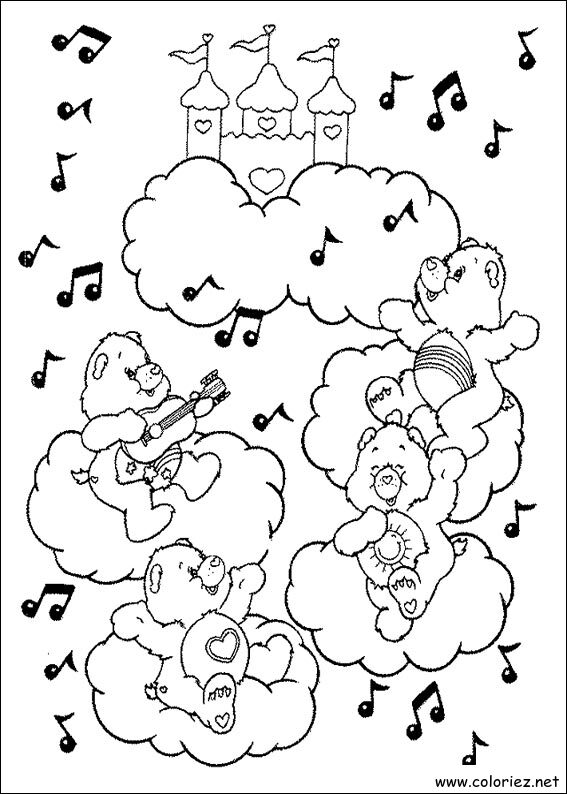 Coloriage de Bisounours à imprimer !