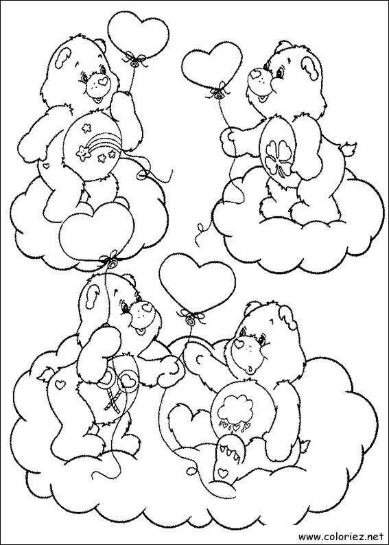 Coloriage de Bisounours à imprimer !